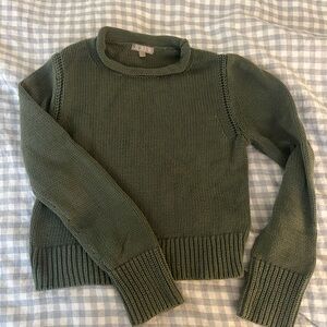 J. Crew Olive Rolled Neck Sweater